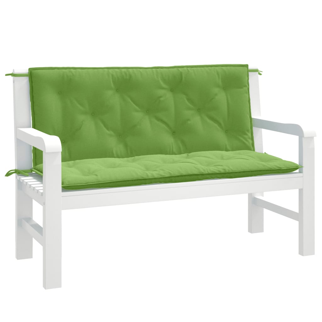 Pernă Bancă De Grădină, 2 Buc. Melanj Verde, Textil