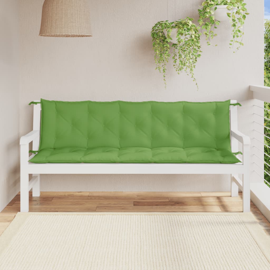 Pernă Bancă De Grădină, 2 Buc. Melanj Verde, Textil