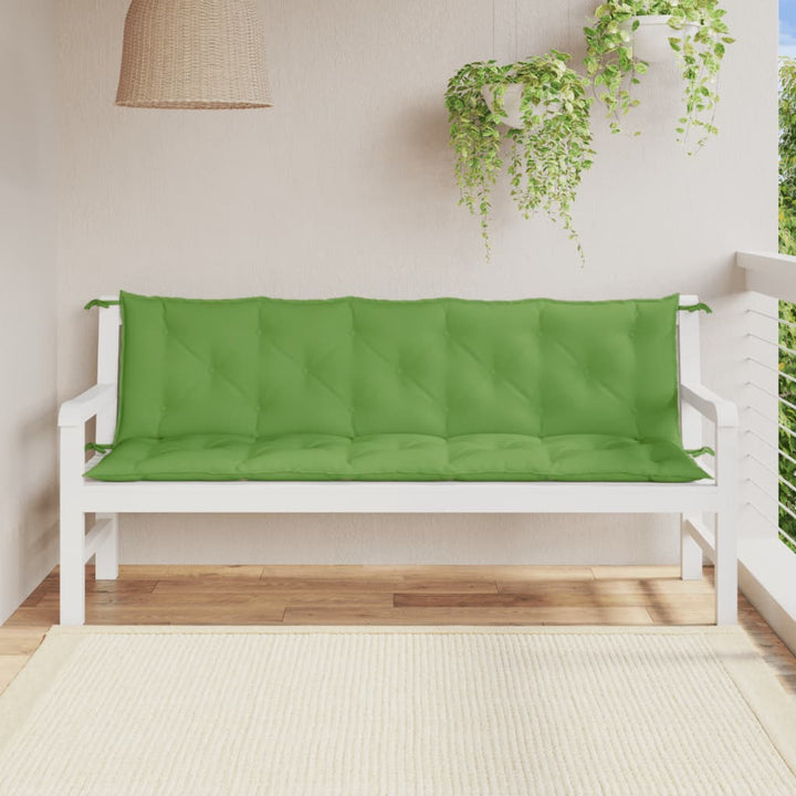 Pernă Bancă De Grădină, 2 Buc. Melanj Verde, Textil