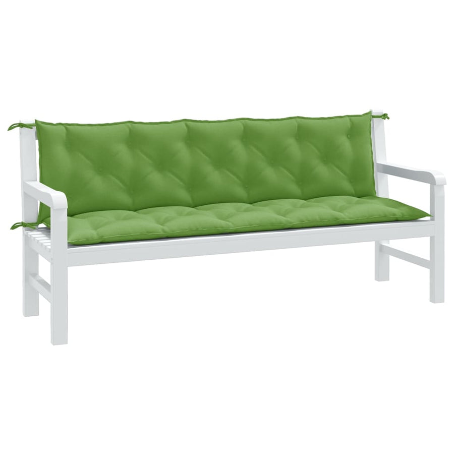 Pernă Bancă De Grădină, 2 Buc. Melanj Verde, Textil