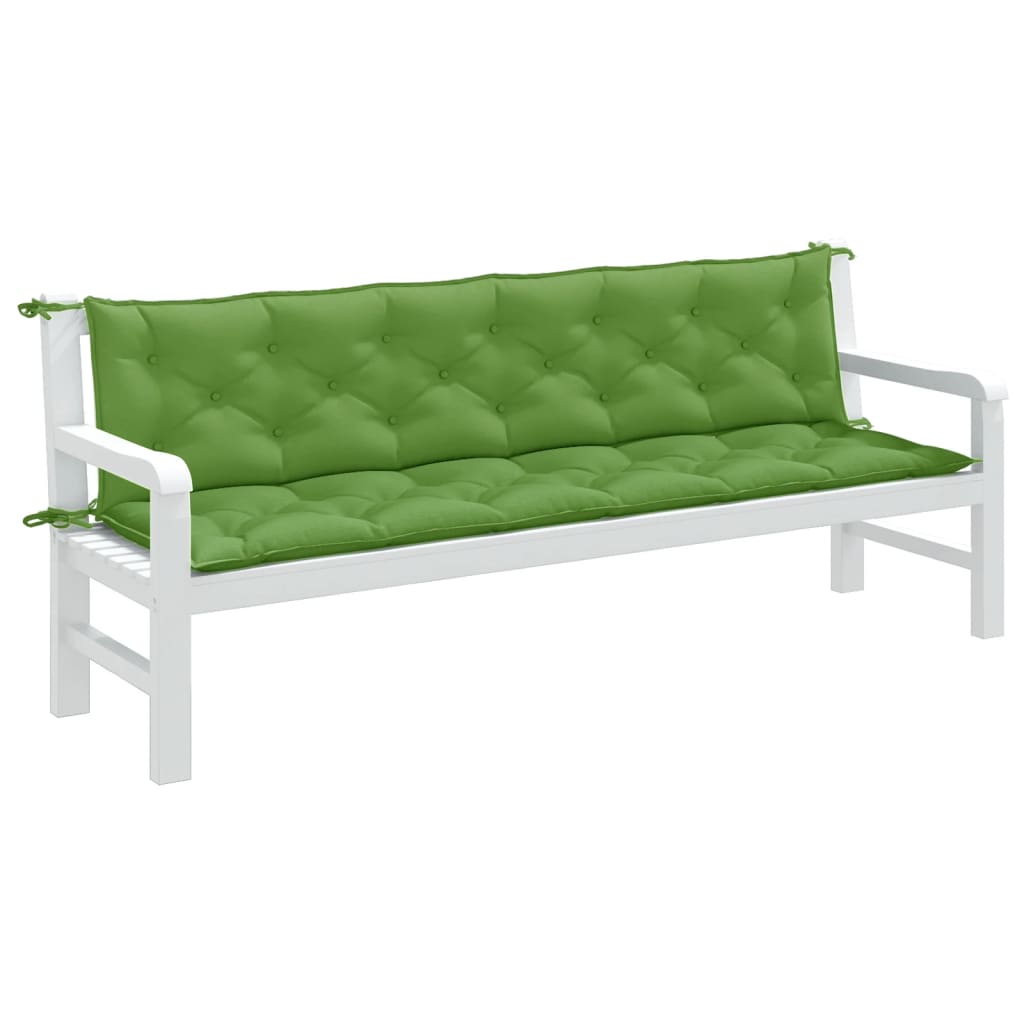 Pernă Bancă De Grădină, 2 Buc. Melanj Verde, Textil