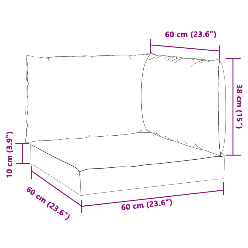 Perne De Paleți, 3 Buc., Melanj , Material Textil