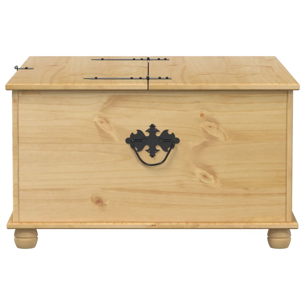 Cutie De Depozitare „Corona”, 90X78X45 Cm, Lemn Masiv De Pin