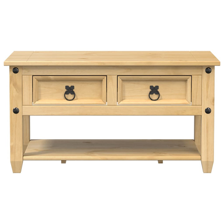Măsuță De Cafea Cu Sertare Corona, 85X50X45 Cm, Lemn Masiv Pin