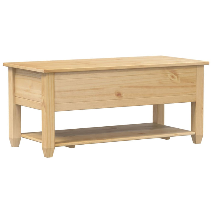 Măsuță De Cafea Cu Sertare Corona, 100X48X45 Cm, Lemn Masiv Pin