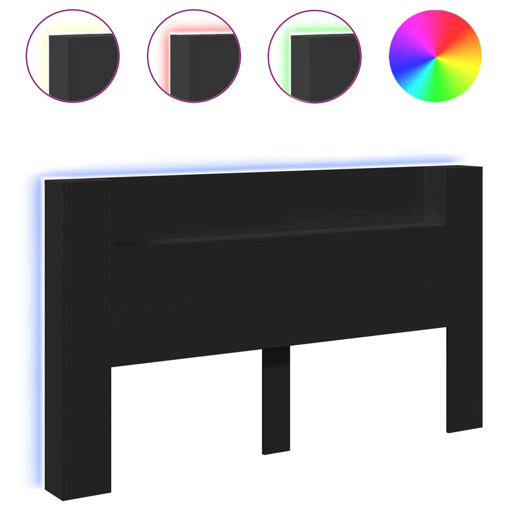 Tăblie Cu Dulap Și Led, , 180X16,5X103,5 Cm