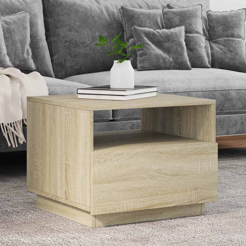 Măsuță De Cafea Cu Lumini Led, , 50X49X40 Cm