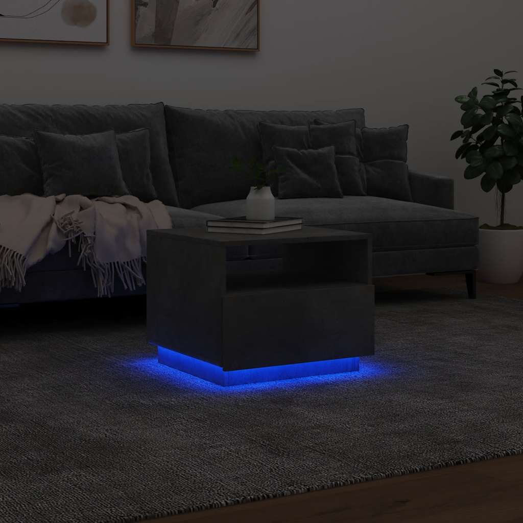 Măsuță De Cafea Cu Lumini Led, , 50X49X40 Cm