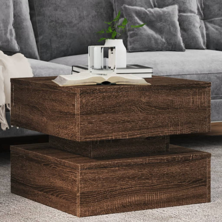 Măsuță De Cafea Cu Lumini Led, , 50X50X40 Cm