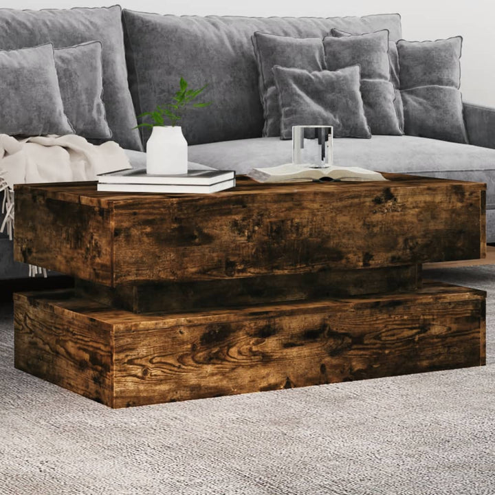 Măsuță De Cafea Cu Lumini Led, , 50X50X40 Cm