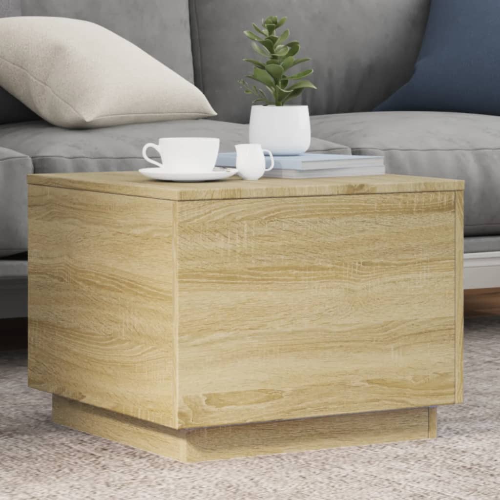 Măsuță De Cafea Cu Lumini Led, , 90X50X40 Cm