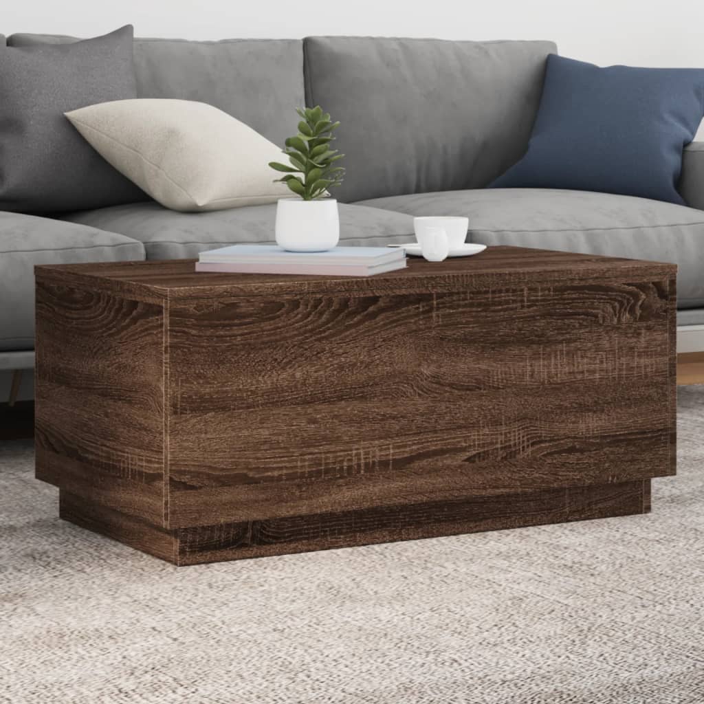 Măsuță De Cafea Cu Lumini Led, , 90X50X40 Cm