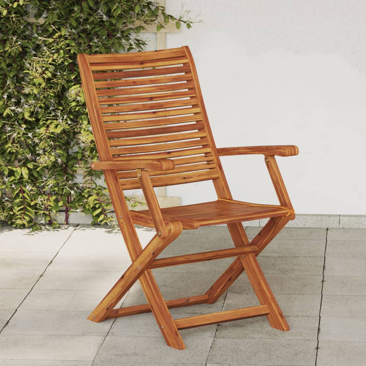 Scaune Grădină Pliabile 8 Buc. 51X66X95 Cm Lemn Masiv Acacia