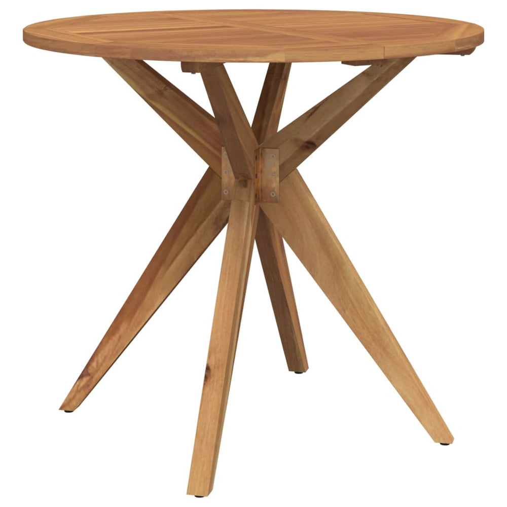 Masă De Grădină Rotundă, Ø85X75 Cm, Lemn Masiv De Acacia