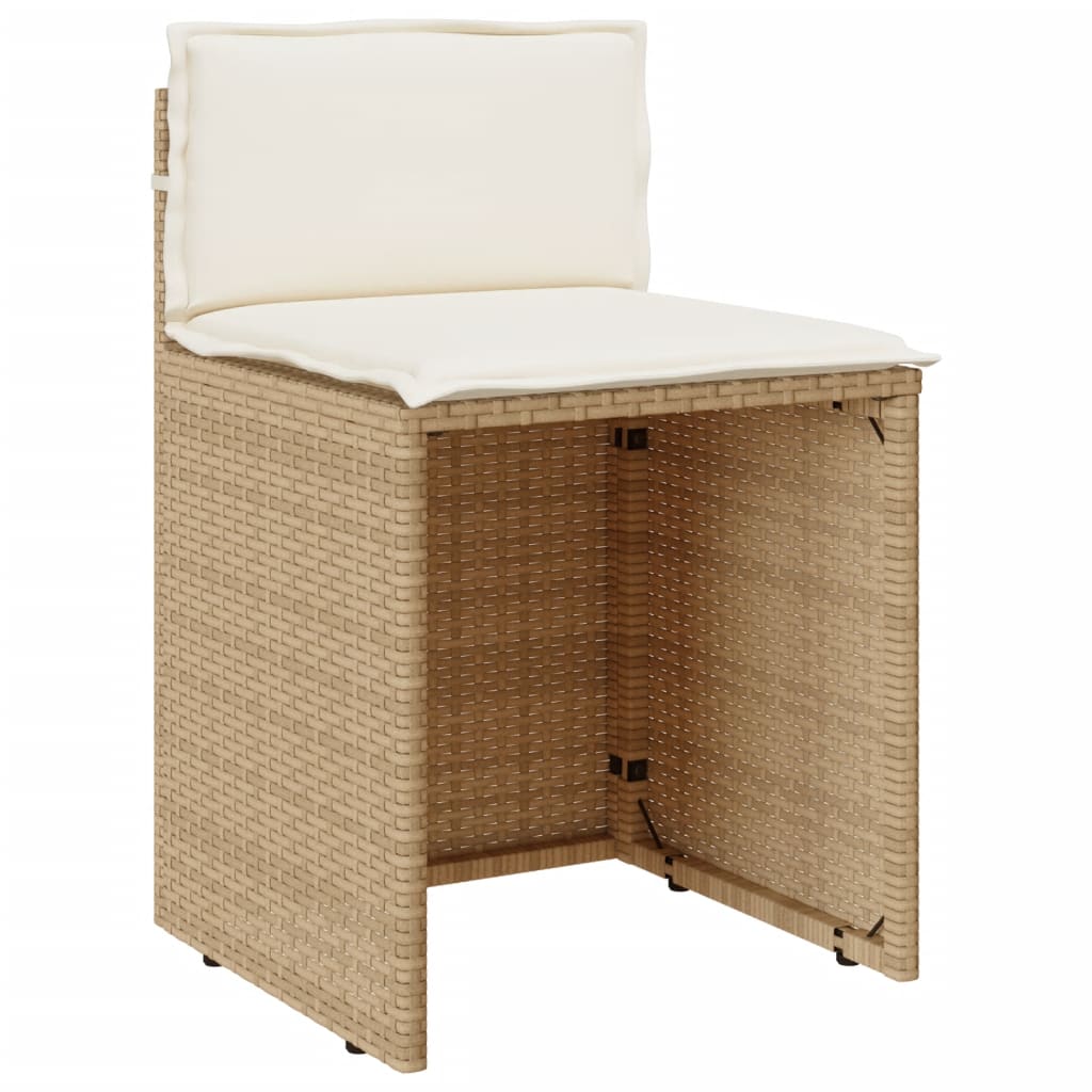 Set Bistro Cu Perne, 3 Piese, Bej, Poliratan
