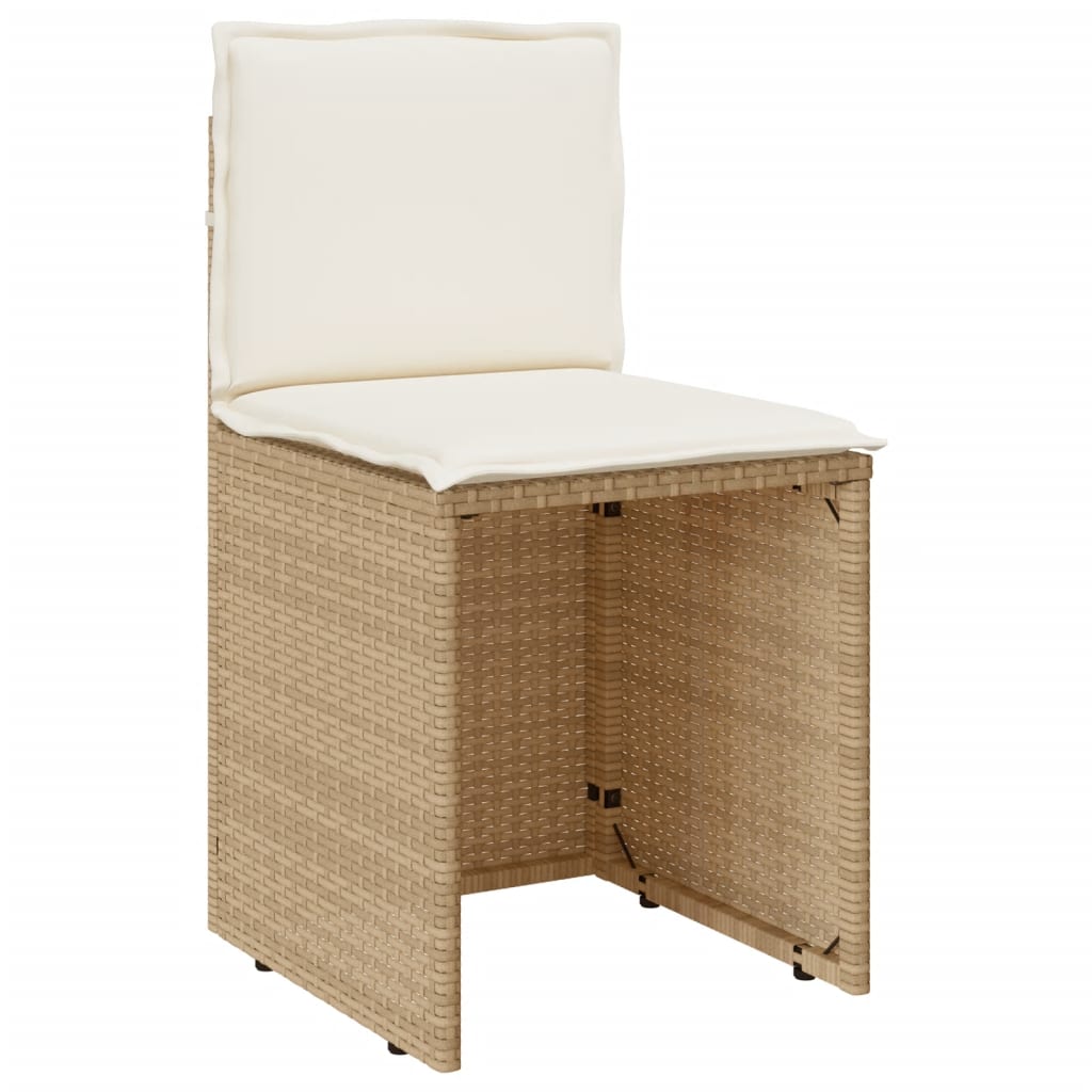 Set Bistro Cu Perne, 3 Piese, Bej, Poliratan