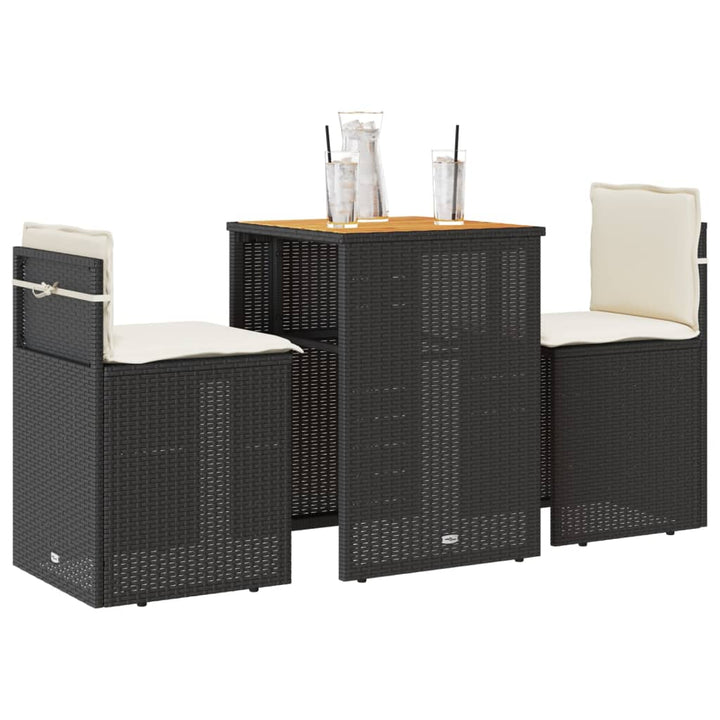 Set Bistro Cu Perne, 3 Piese, Bej, Poliratan