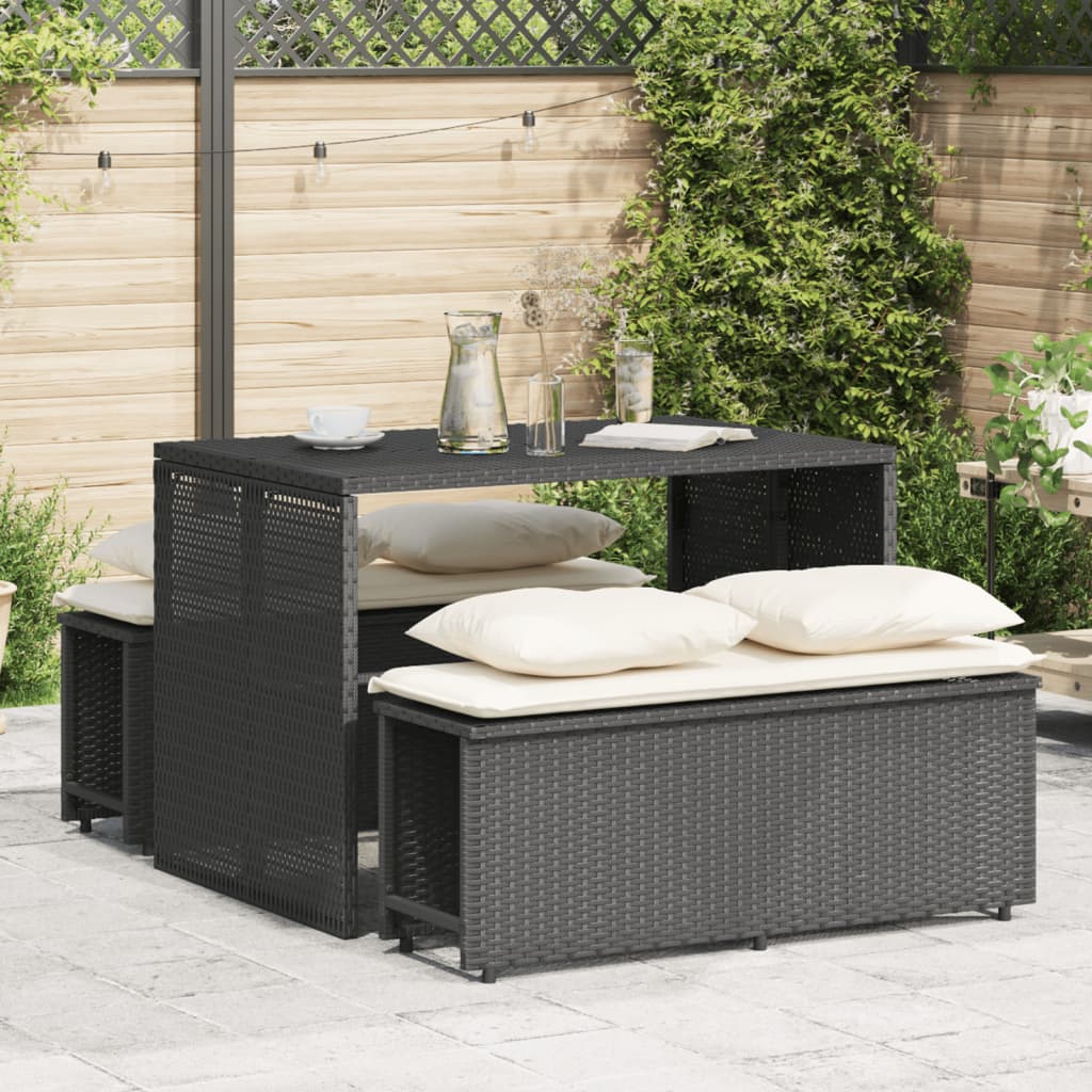 Set Mobilier De Grădină Cu Perne, 3 Piese, , Poliratan