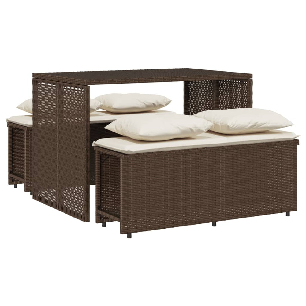 Set Mobilier De Grădină Cu Perne, 3 Piese, , Poliratan
