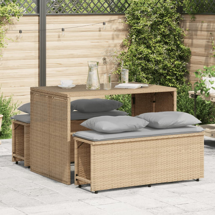 Set Mobilier De Grădină Cu Perne, 3 Piese, , Poliratan