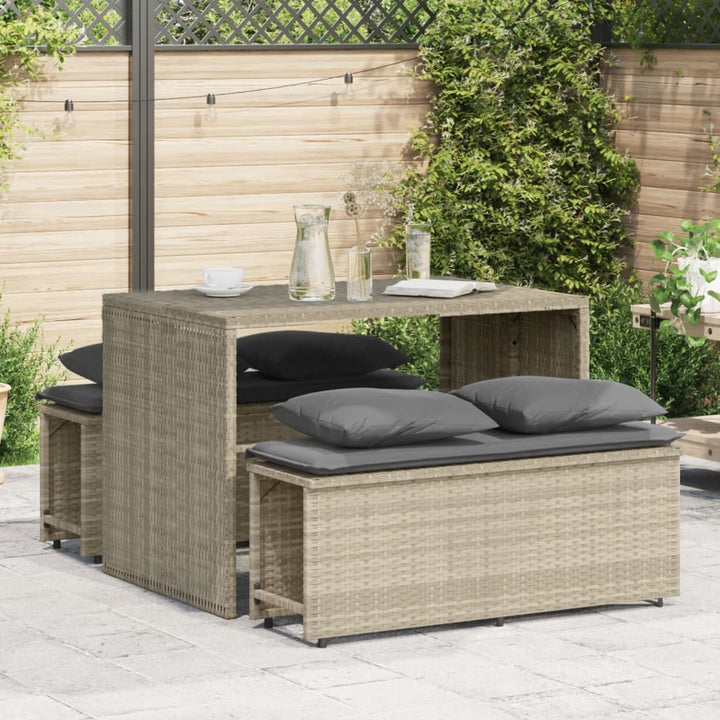 Set Mobilier De Grădină Cu Perne, 3 Piese, , Poliratan