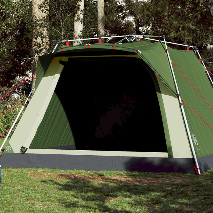 Cort Camping Cabană 4 Persoane Gri/Portocaliu Setare Rapidă