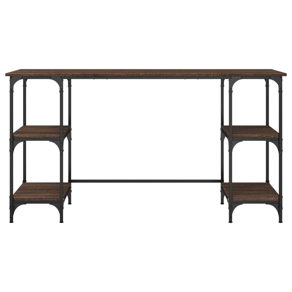 Birou, Stejar Maro, 140X50X75 Cm, Metal Și Lemn Prelucrat