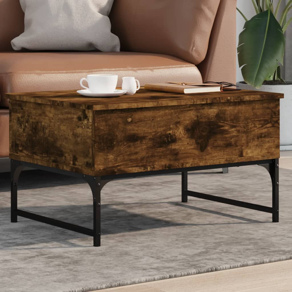 Măsuță De Cafea, Gri Sonoma, 100X50X40 Cm, Lemn Prelucrat/Metal