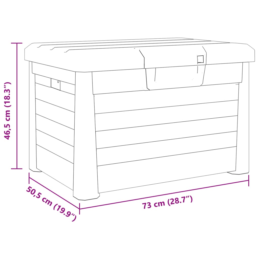 Cutie De Perne Exterior 73X50,5X46,5 Cm Polipropilenă