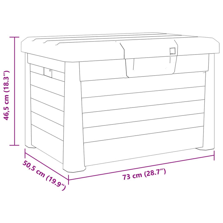 Cutie De Perne Exterior 73X50,5X46,5 Cm Polipropilenă