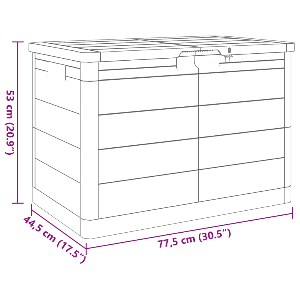Cutie De Perne Exterior 77,5X44,5X53 Cm Polipropilenă