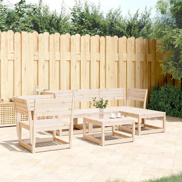 Set Mobilier Relaxare Pentru Grădină 5 Piese Lemn De Pin Tratat
