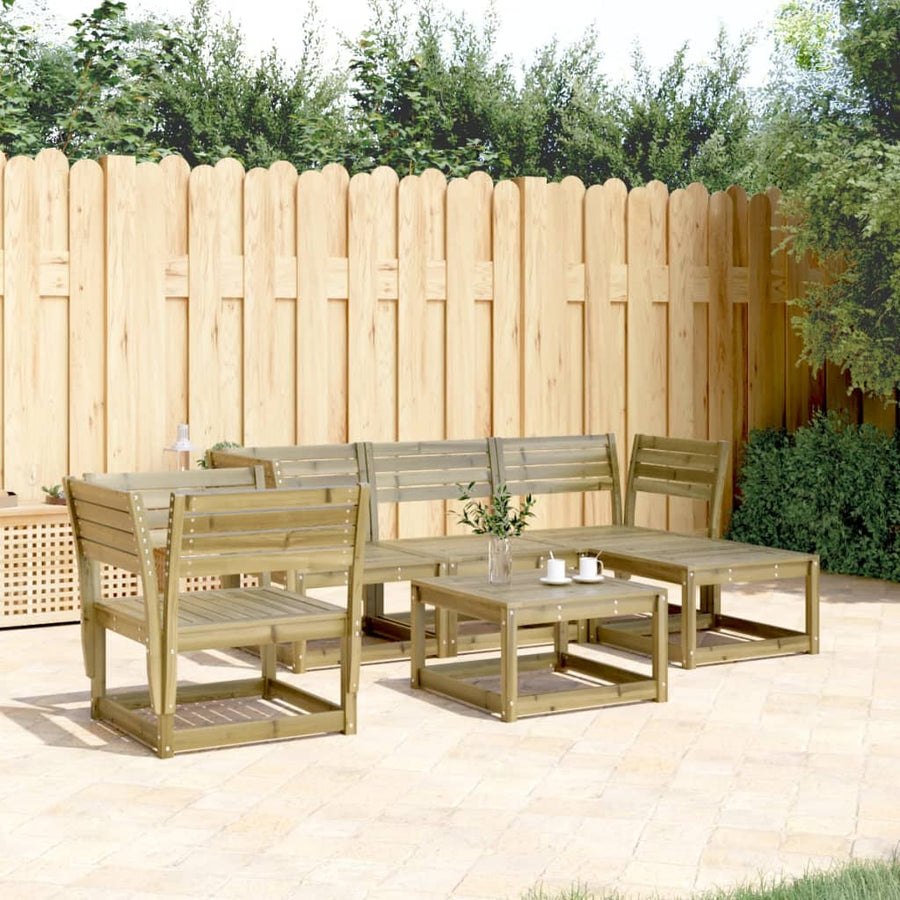 Set Mobilier Relaxare Pentru Grădină 5 Piese Lemn De Pin Tratat
