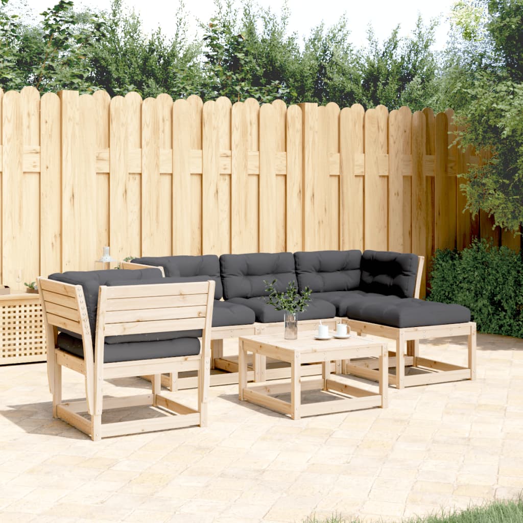 Set Mobilier Relaxare Pentru Grădină 5 Piese Lemn De Pin Tratat