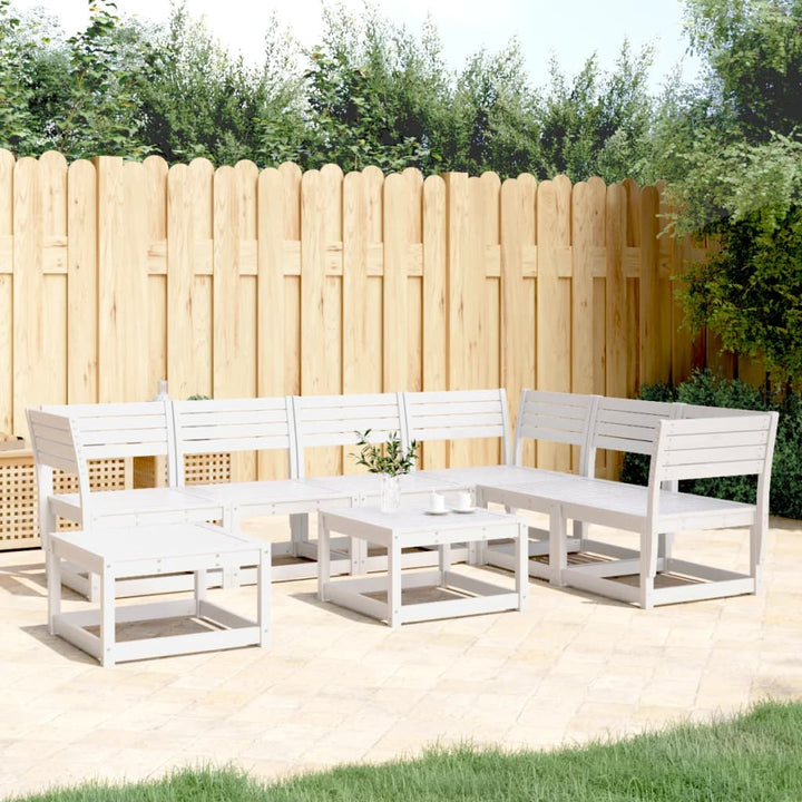 Set Mobilier De Grădină, 7 Piese, Lemn Masiv De Pin