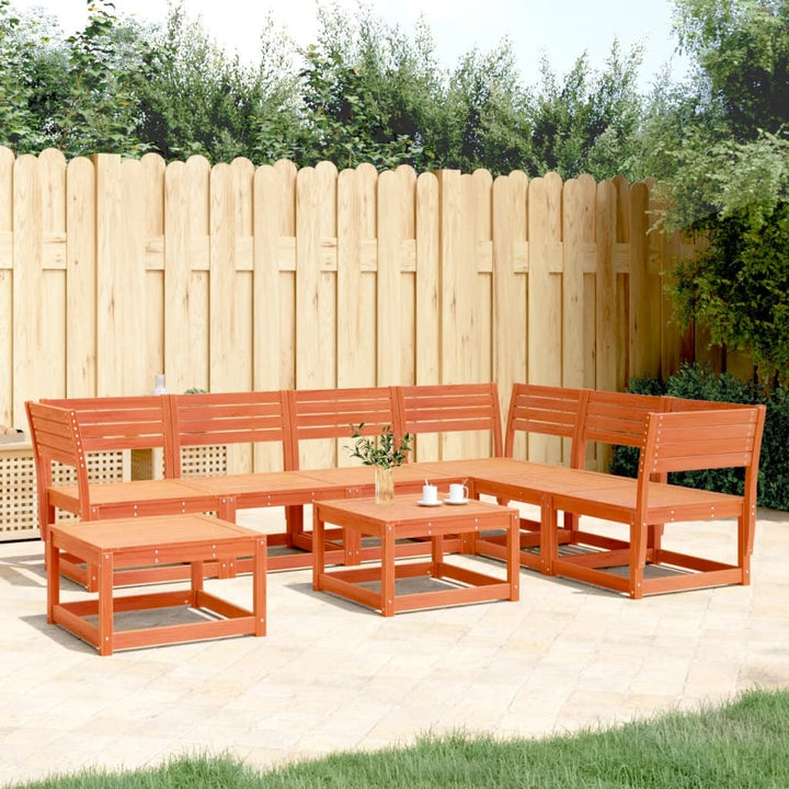 Set Mobilier De Grădină, 7 Piese, Lemn Masiv De Pin
