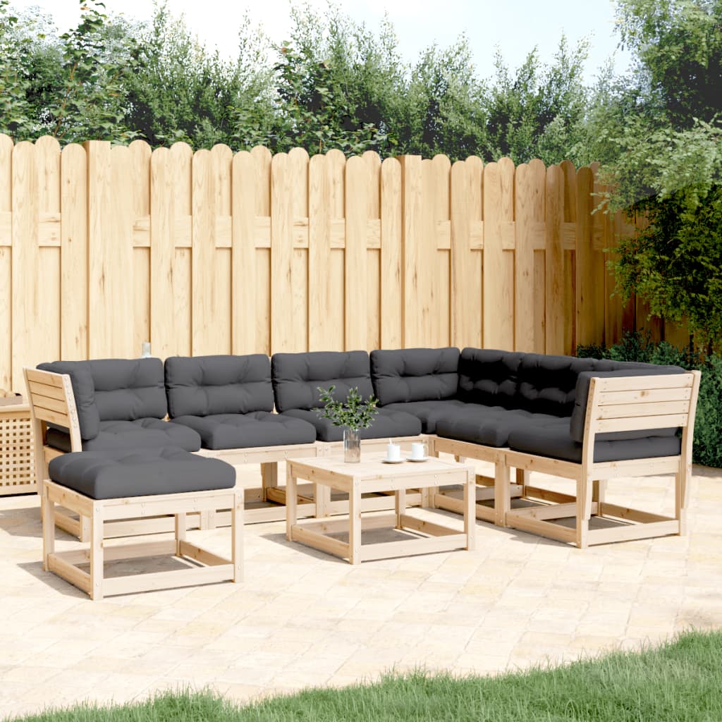 Set Mobilier De Grădină, 7 Piese, Lemn Masiv De Pin