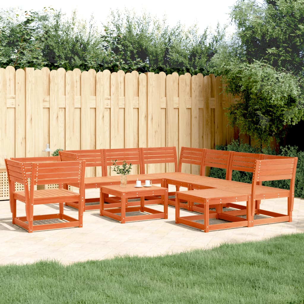 Set Mobilier De Grădină , 8 Piese, Lemn Masiv De Pin