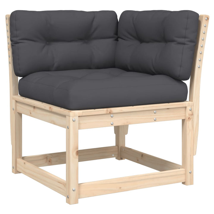 Set Mobilier De Grădină Cu Perne, 8 Piese, Lemn Masiv De Pin