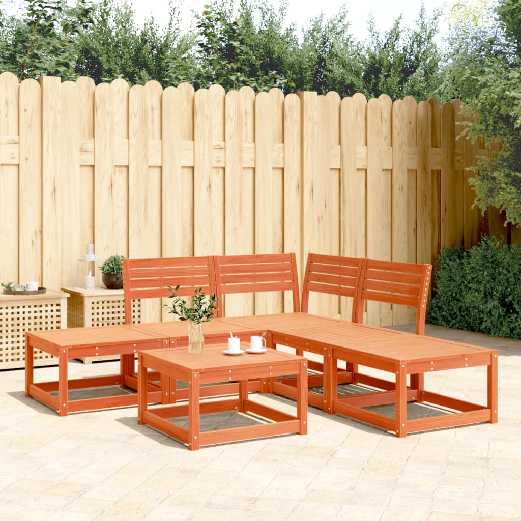 Set Canapea De Grădină, 5 Piese, Lemn De Pin Tratat