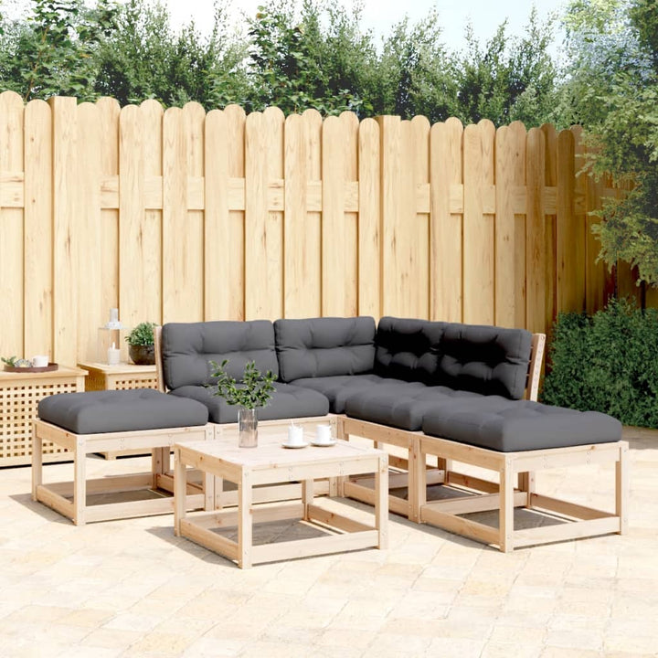 Set Canapea De Grădină, 5 Piese, Lemn De Pin Tratat