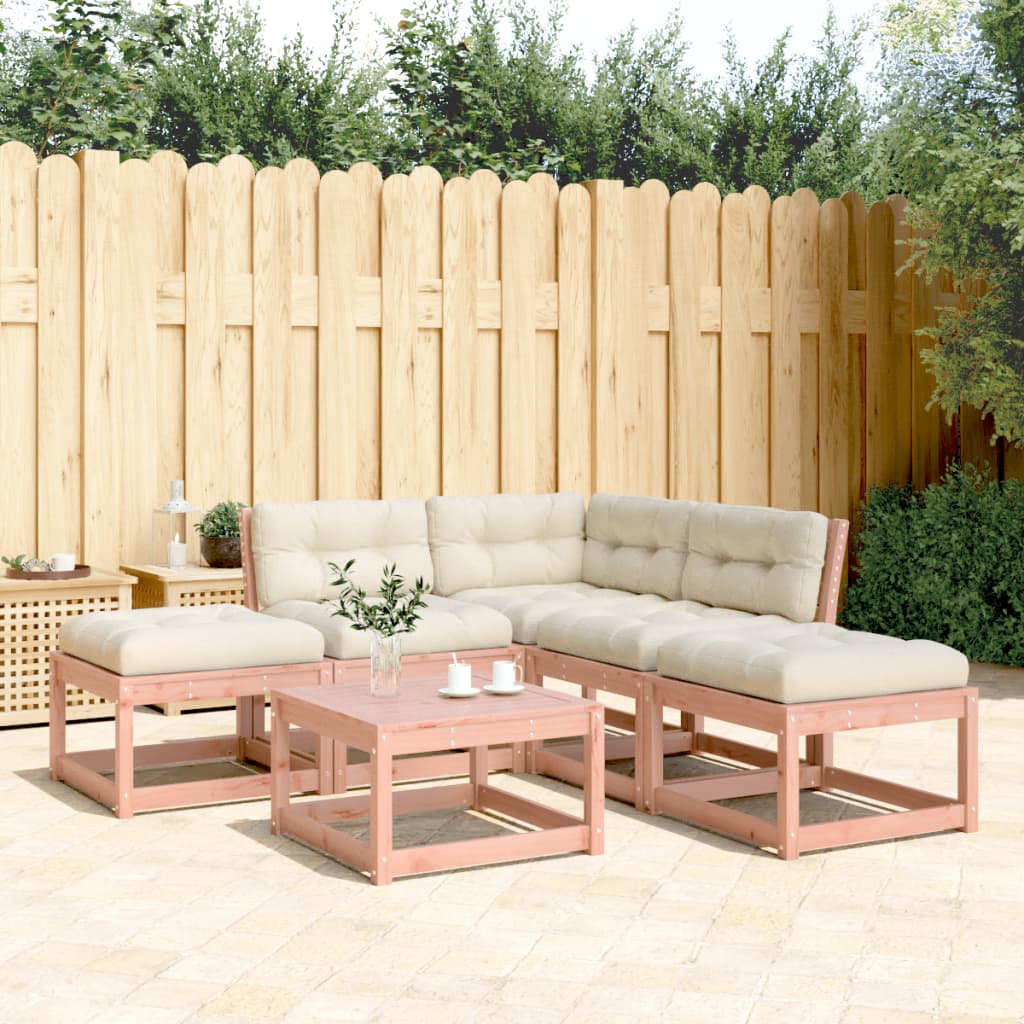 Set Canapele De Grădină Cu Perne, 5 Piese, Lemn Masiv De Pin