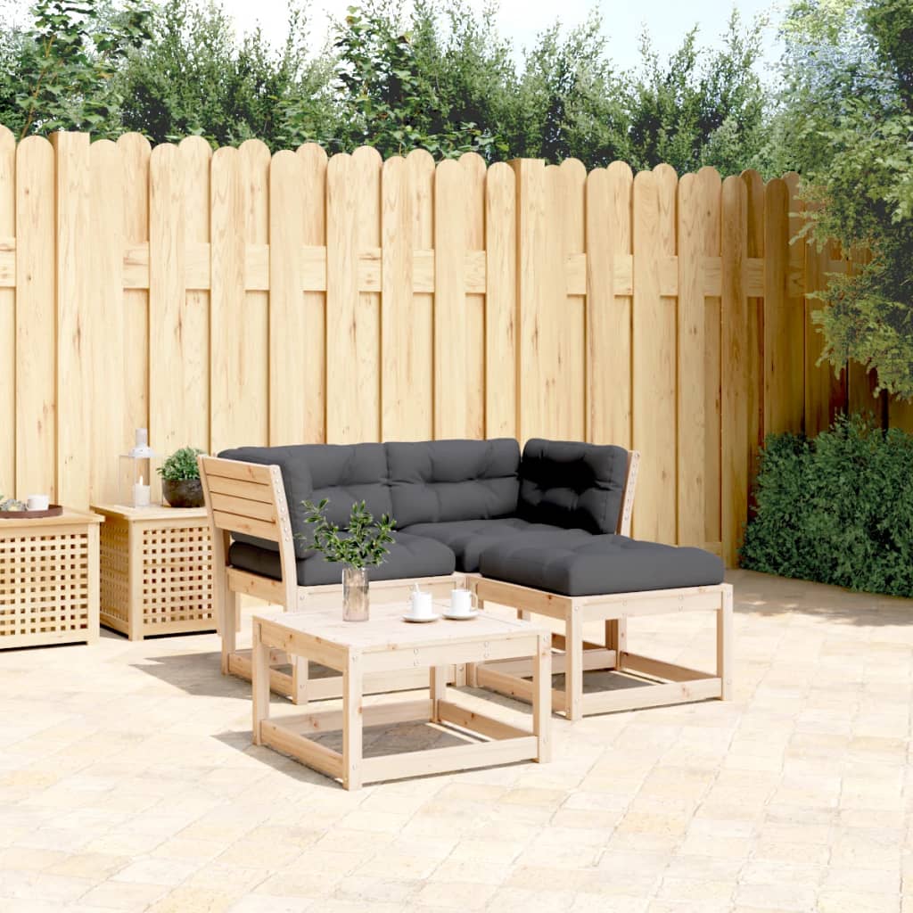 Set Mobilier De Grădină , 3 Piese, Lemn Masiv Douglas