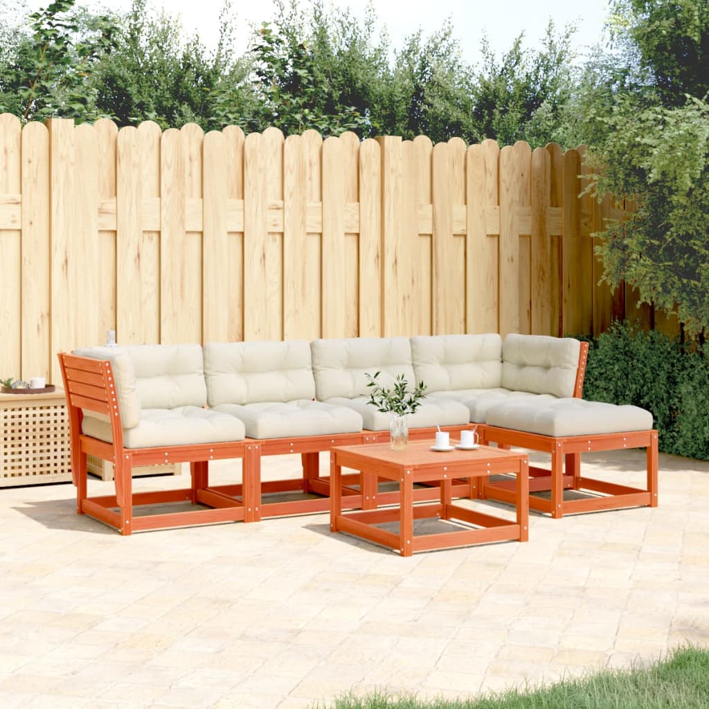 Set Mobilier De Grădină Cu Perne, 5 Piese, Lemn Masiv Douglas