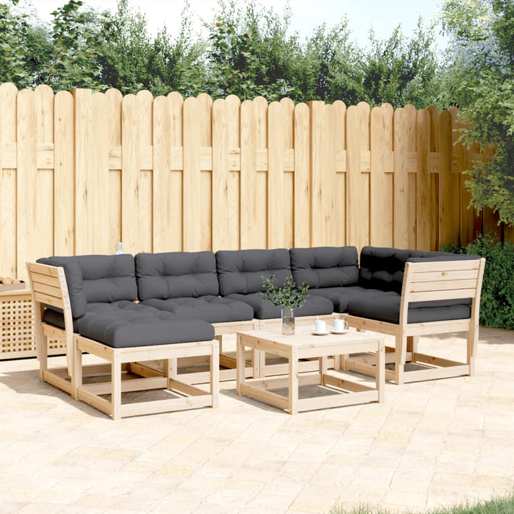 Set Canapele De Grădină Cu Perne, 6 Piese, Lemn Masiv Douglas