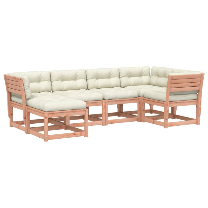 Set Canapele De Grădină Cu Perne, 6 Piese, Lemn Masiv Douglas