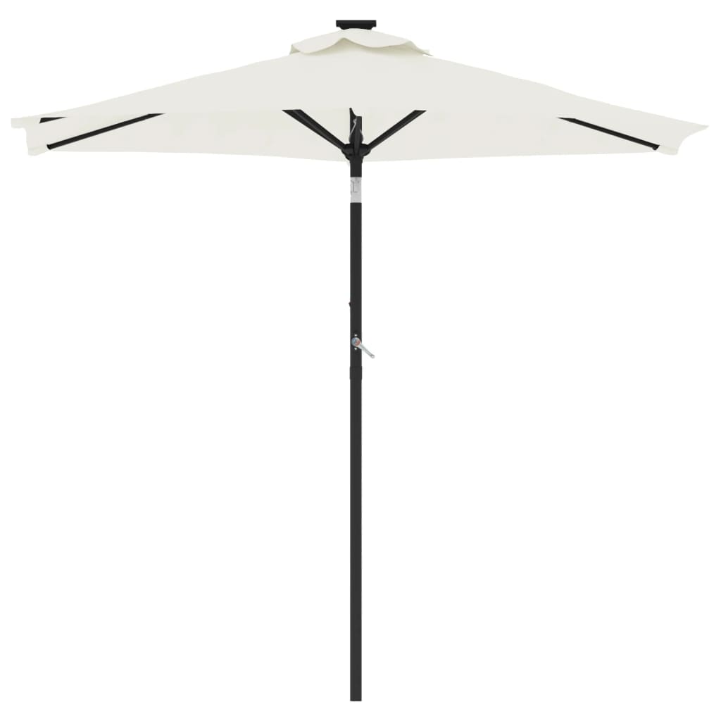 Umbrelă Soare De Grădină Stâlp Din Oțel, , 225X225X212 Cm