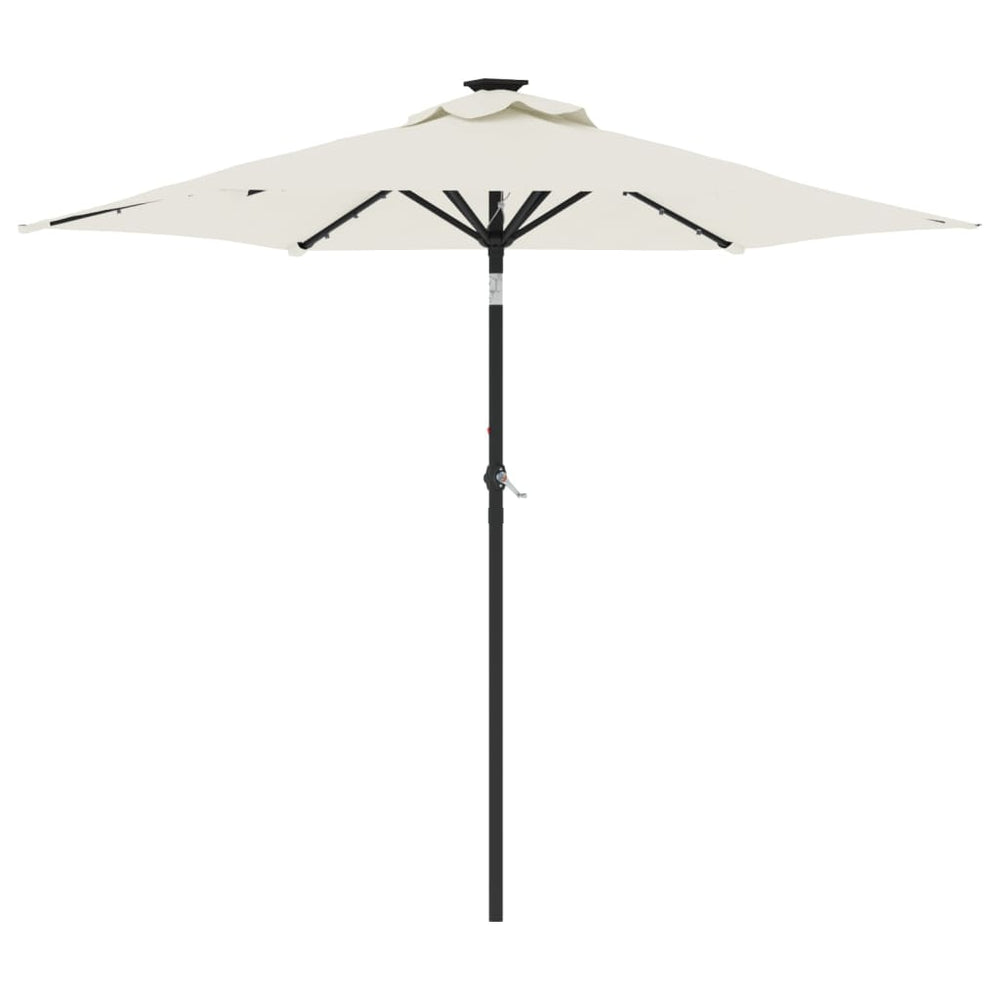 Umbrelă Soare De Grădină Stâlp Din Oțel/Led 225X225X212 Cm