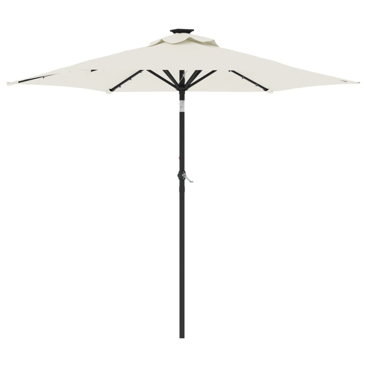 Umbrelă Soare De Grădină Stâlp Din Oțel/Led 225X225X212 Cm