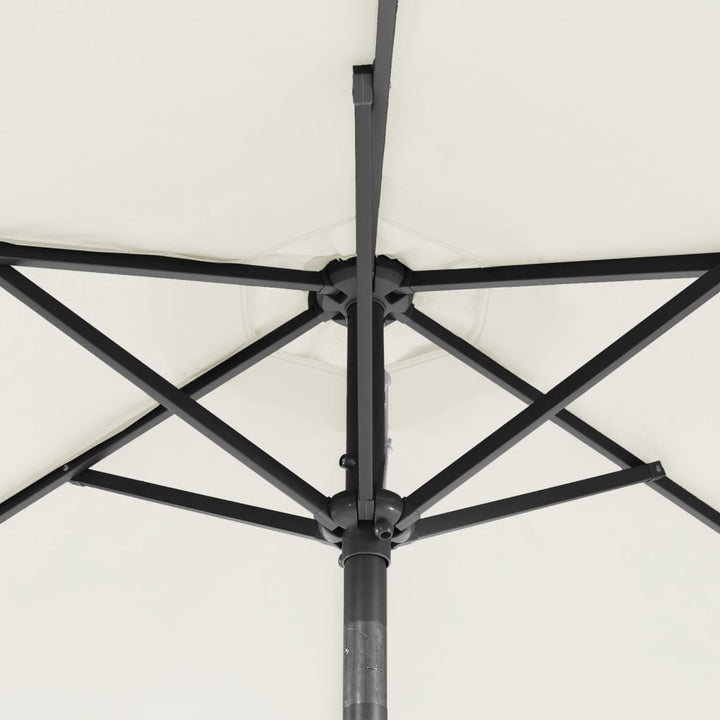 Umbrelă Soare De Grădină Stâlp Din Oțel/Led 225X225X212 Cm